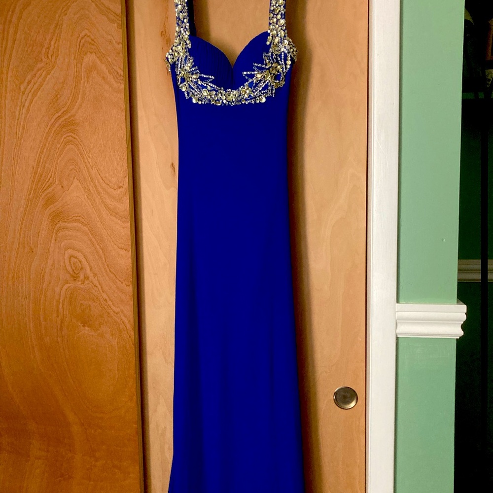 Prom dress, size 4, royal blue
